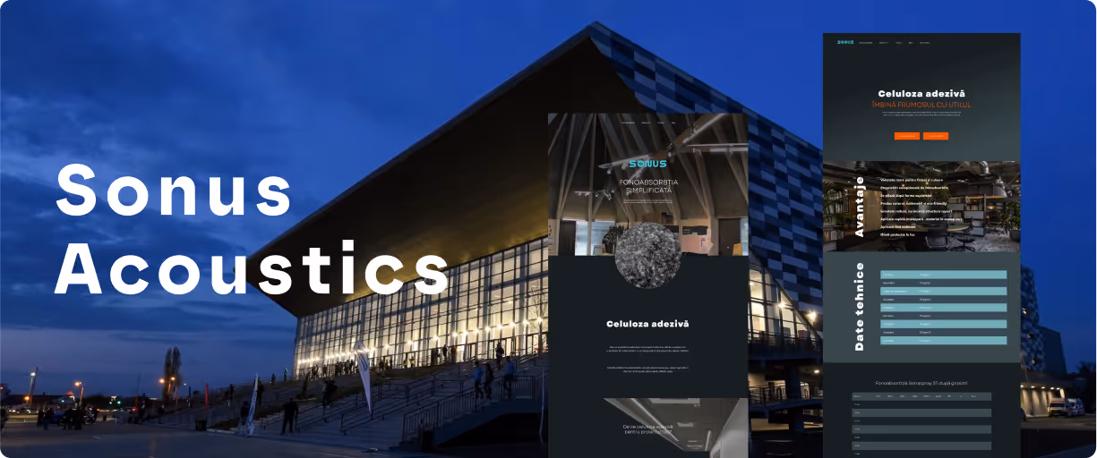 Sonus web design and Webflow development